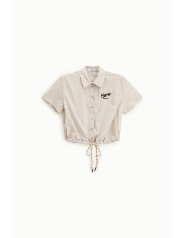 Chemise cropped à cordon de serrage – Please Femme