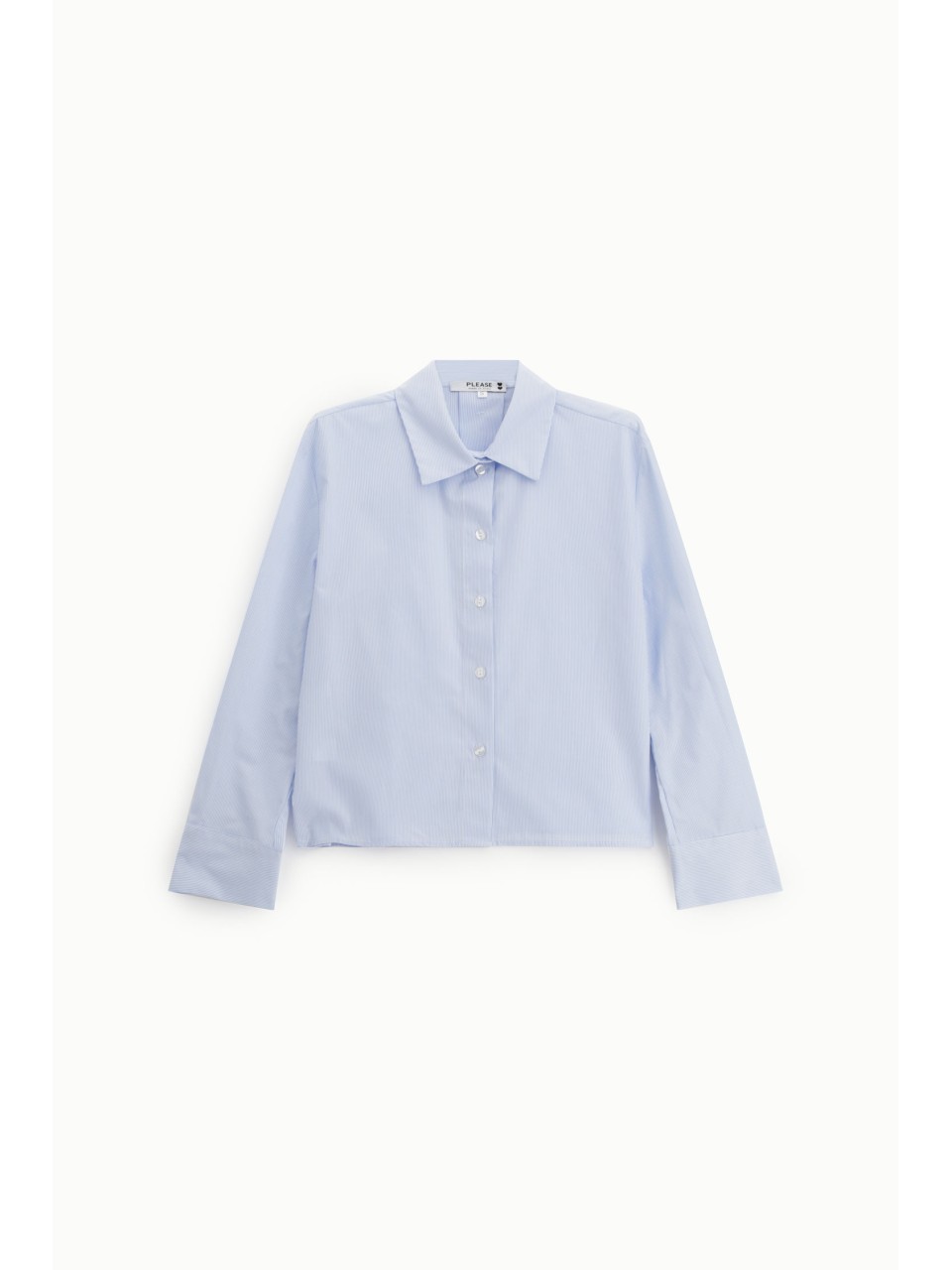 Chemise cropped manches longues col classique – Please Femme