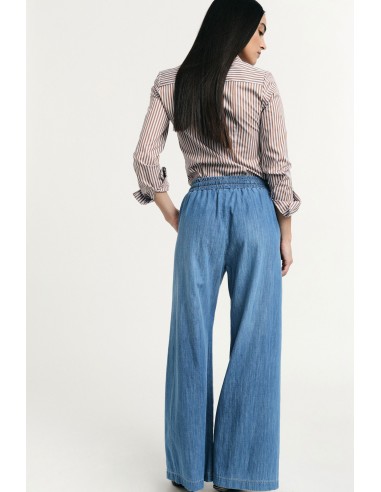 Jean large taille haute élastique – Please Femme