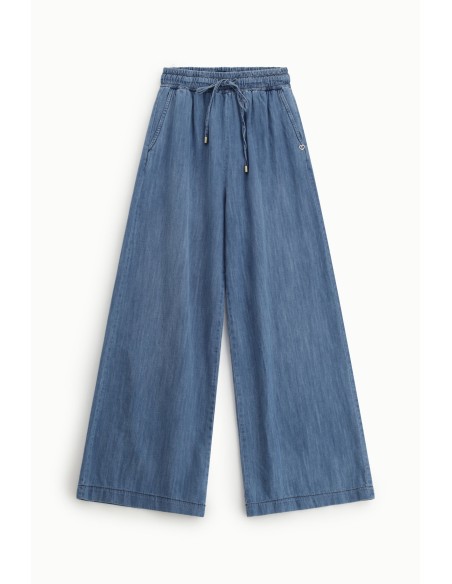 Jean large taille haute élastique – Please Femme