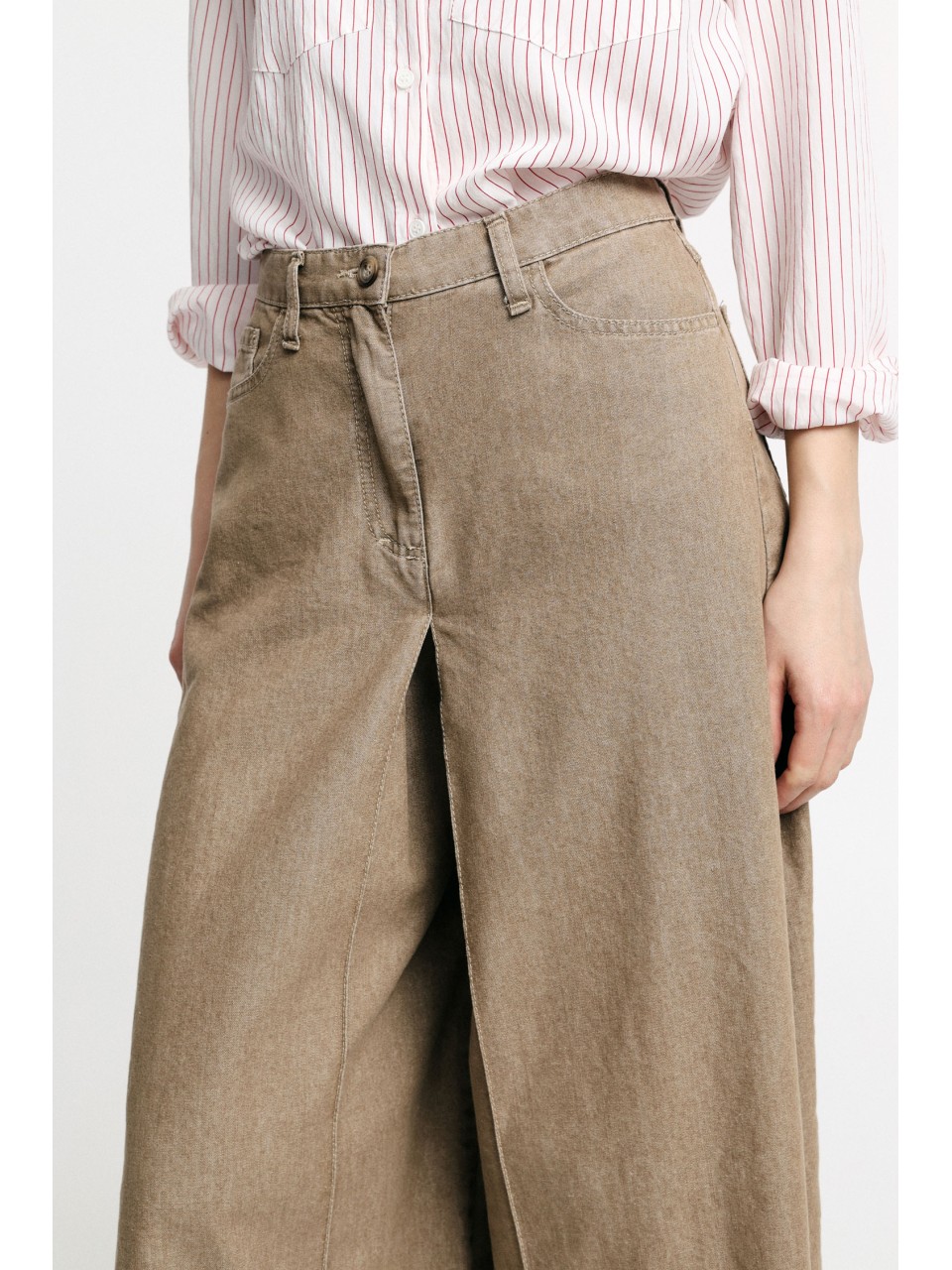 PLEASE Femme – Jupe-culotte palazzo cropped taille haute 2