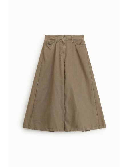 PLEASE Femme – Jupe-culotte palazzo cropped taille haute