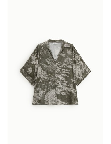 PLEASE FEMME – Blouse ample imprimé feuillage