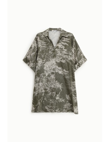 PLEASE FEMME – Robe courte imprimé feuillage