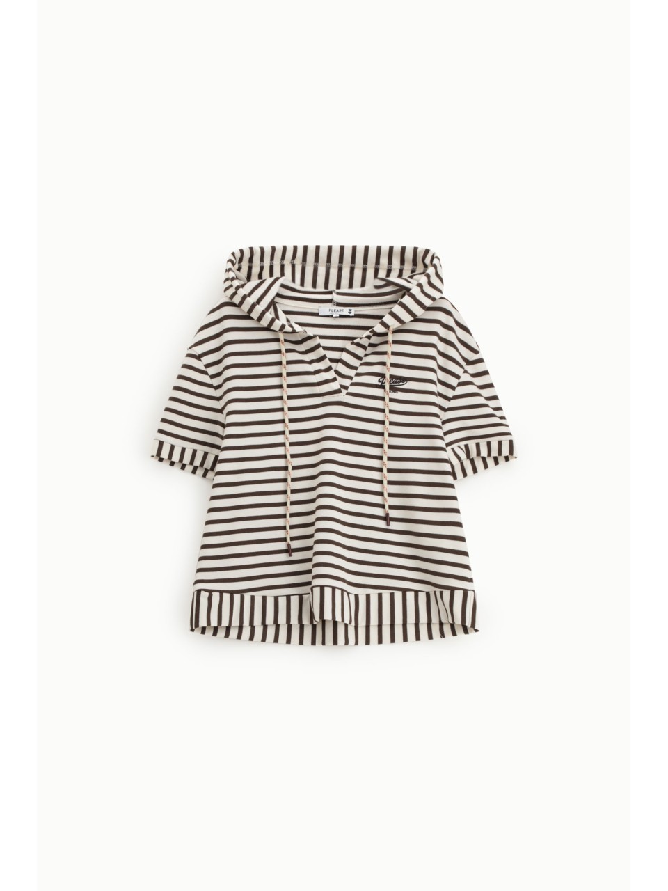 Please - Sweat manches courtes a rayures