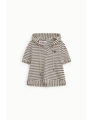 Please - Sweat manches courtes a rayures