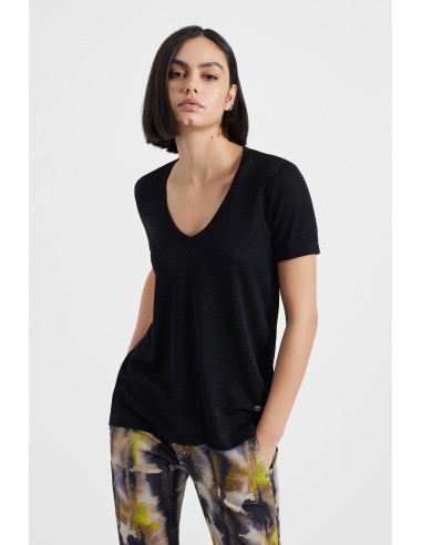 Please Femme – T-shirt col V en viscose et...