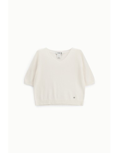 PLEASE FEMME – Pull col V manches coudes