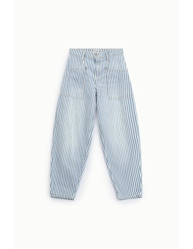 Jean ballon rayé délavé Please Femme