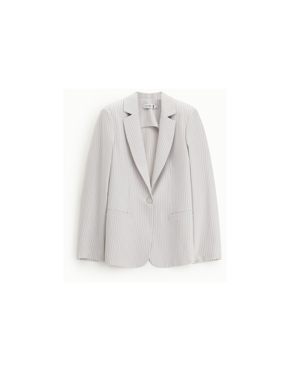 Blazer tailleur rayé coupe droite un bouton - Please 2