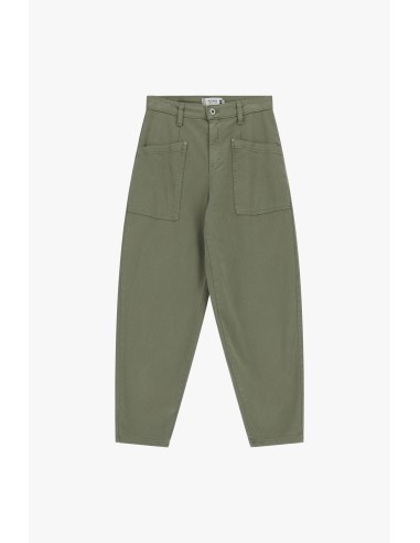 Pantalon balloon kaki taille montée poches italiennes Tencel – Please Femme