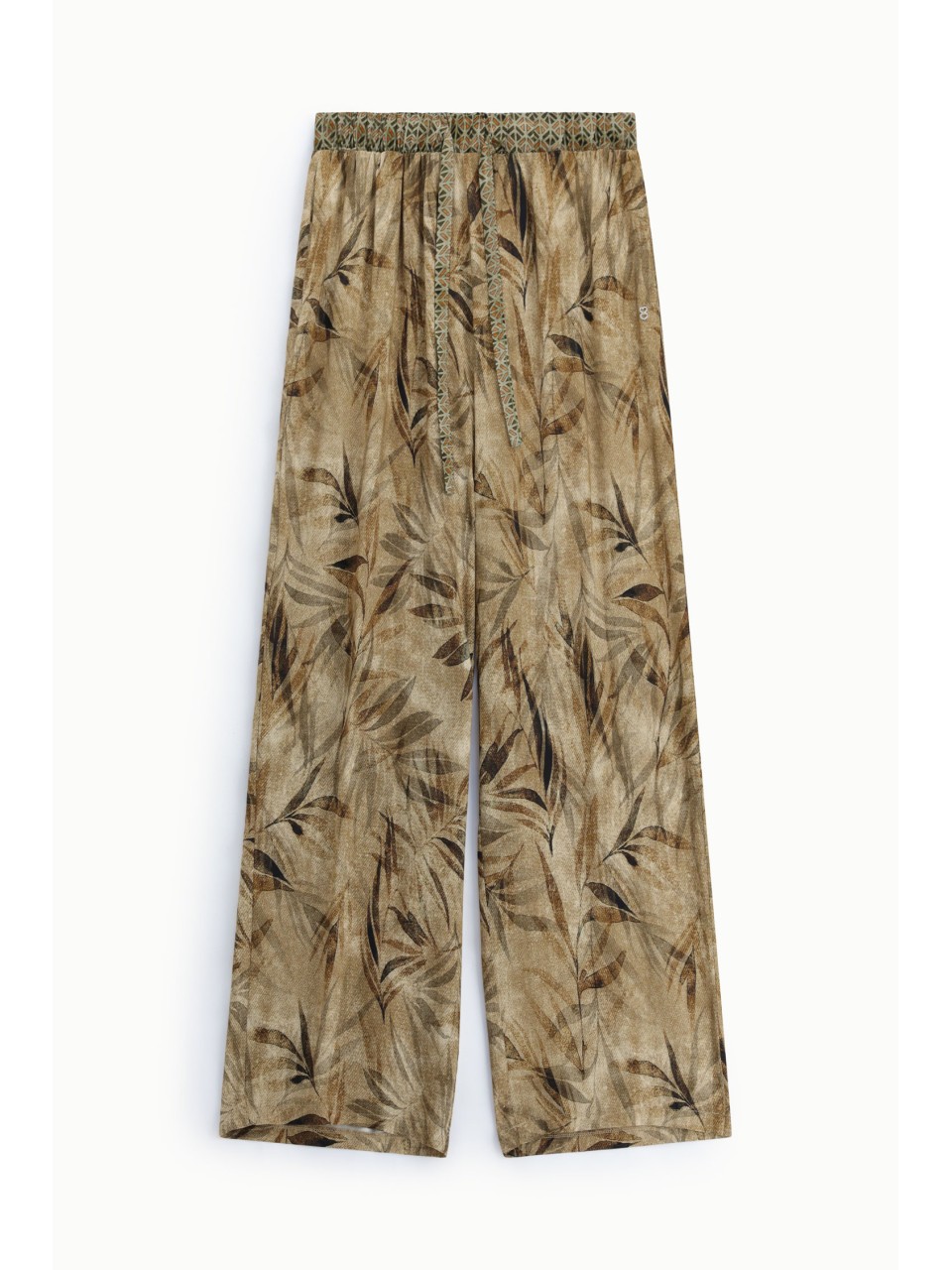 Pantalon palazzo à imprimé feuillage Please