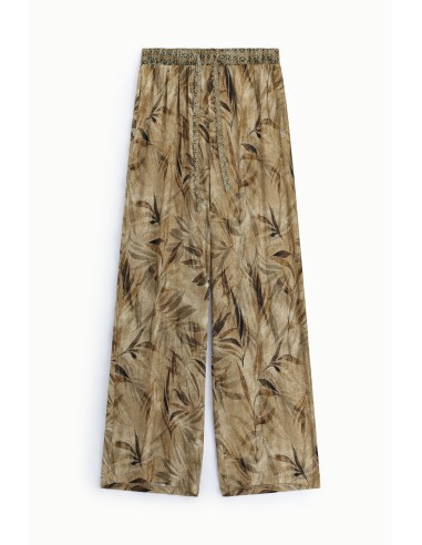 Pantalon palazzo à imprimé feuillage Please
