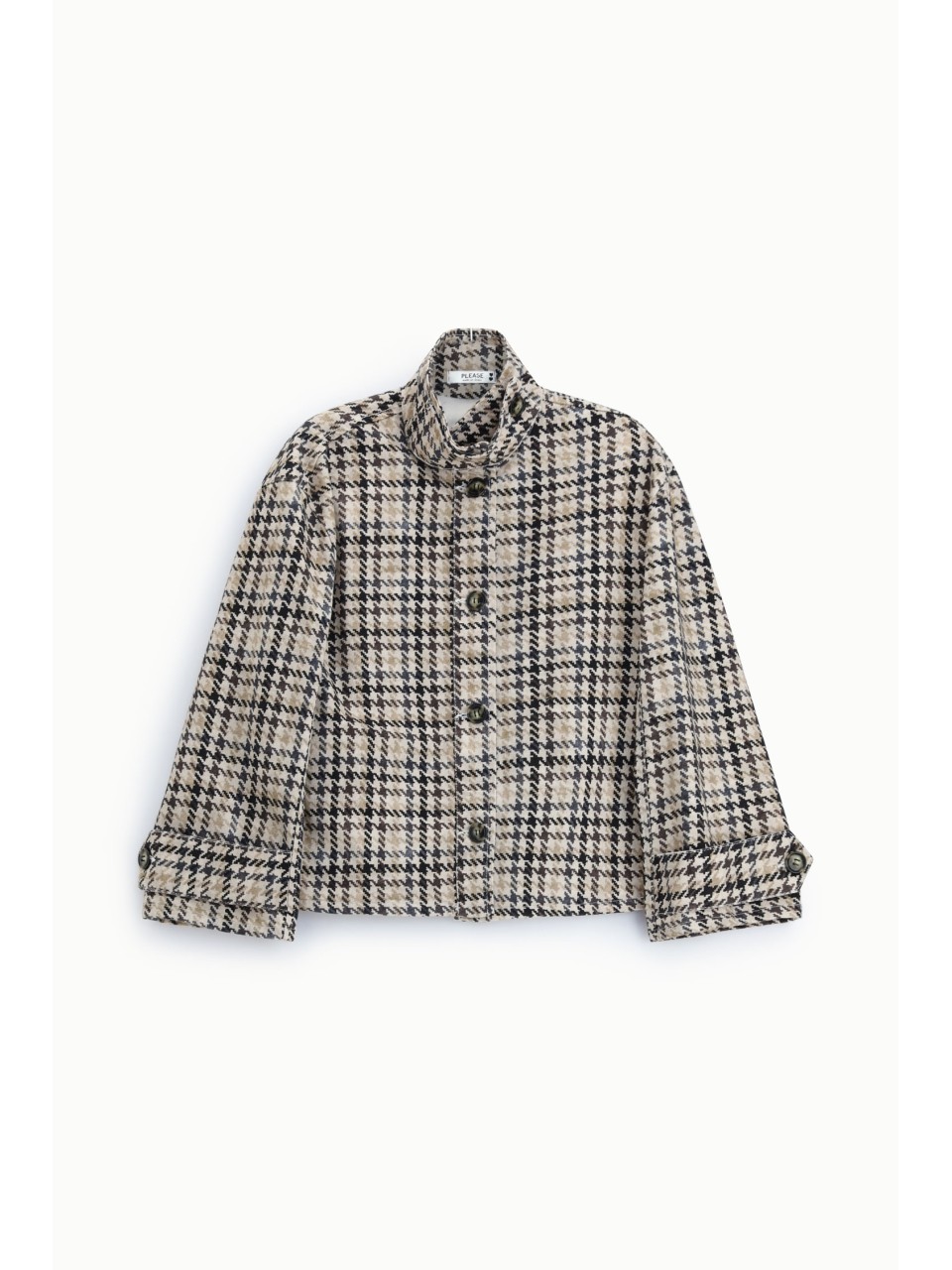 Veste courte pied-de-coq Please