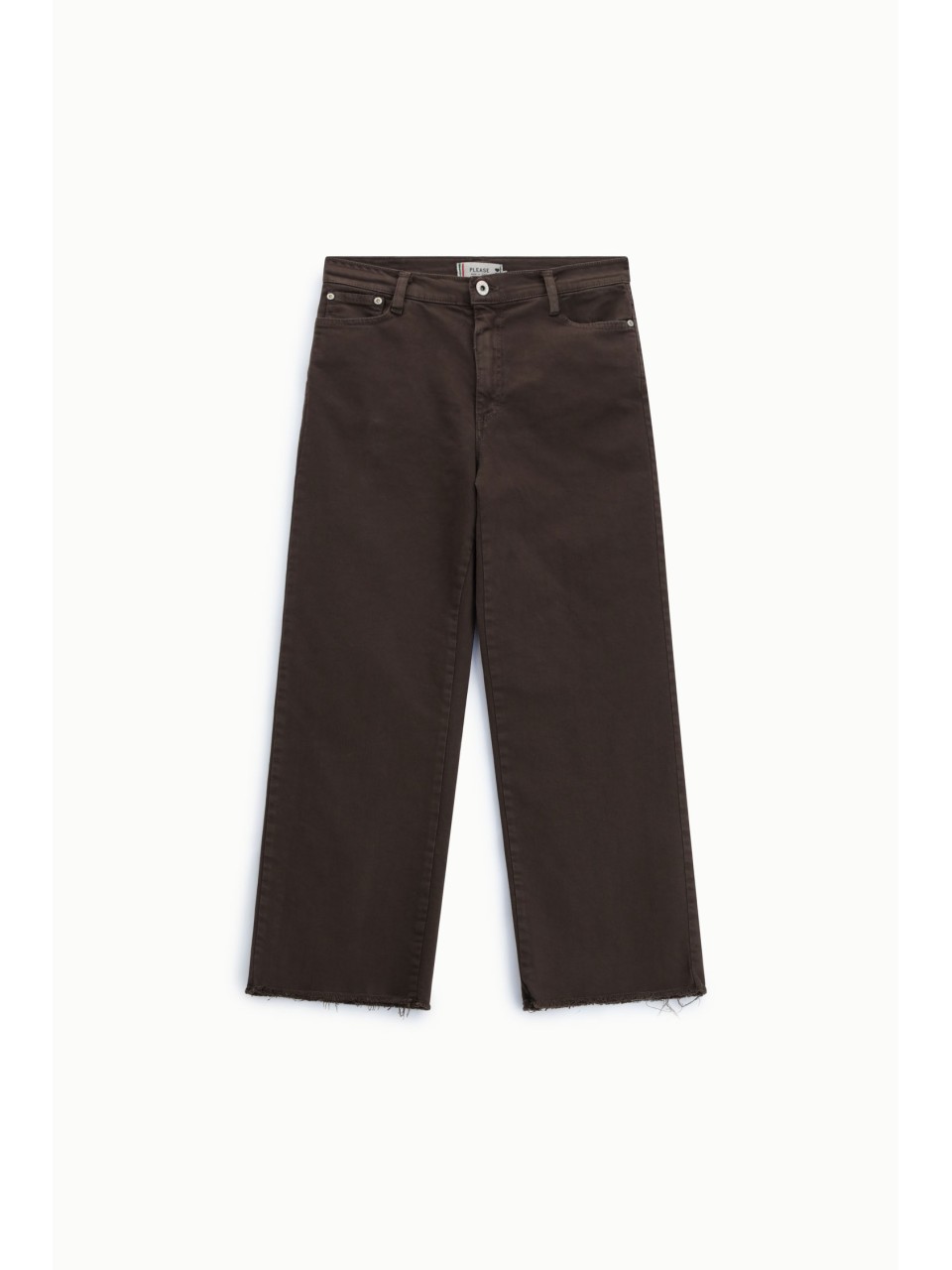 Pantalon corsaire à ourlet effiloché Please