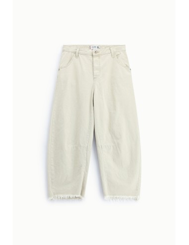 Pantalon balloon 3/4 ourlet effiloché Please