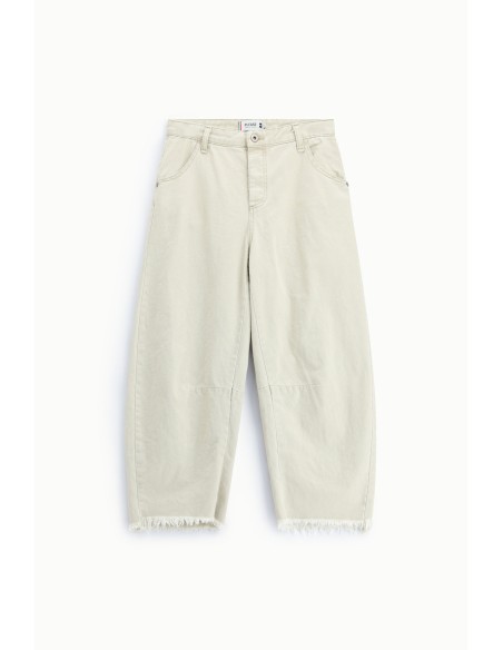 Pantalon balloon 3/4 ourlet effiloché Please