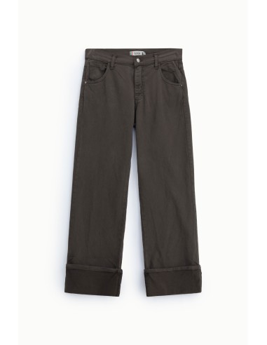 Pantalon 5 poches à grand revers Please