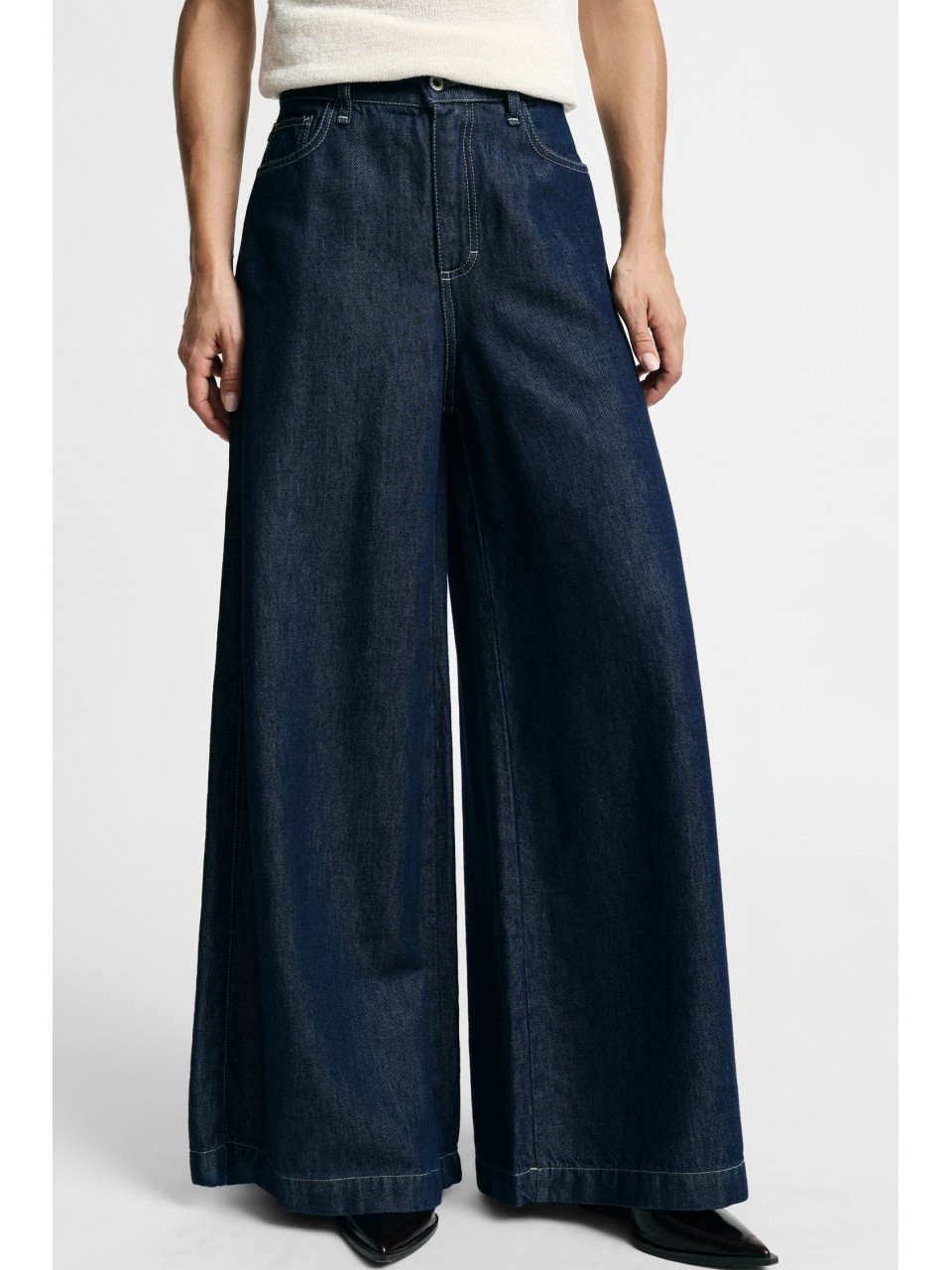 Jean jambe très large taille haute Please 2