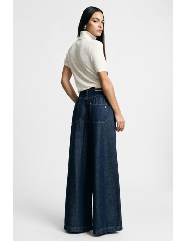 Jean jambe très large taille haute Please