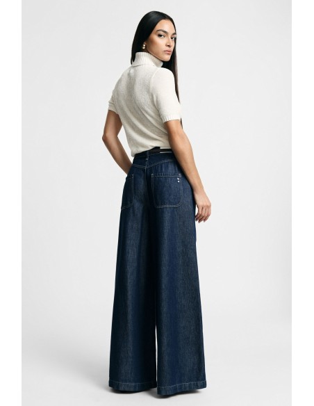 Jean jambe très large taille haute Please