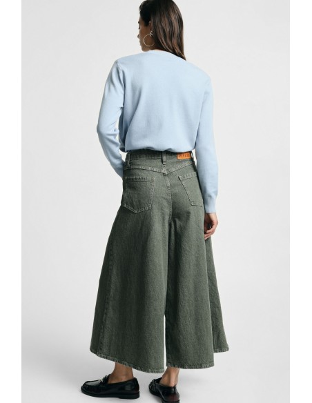 Jean palazzo jupe-culotte Kaki Please