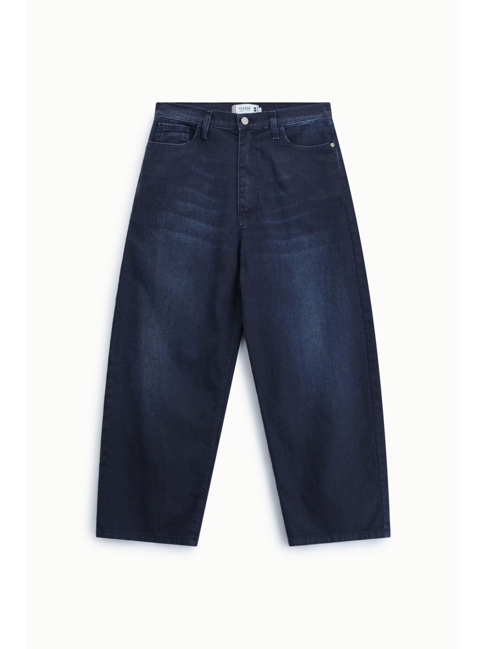 Jean cinq poches jambe large bleu Please