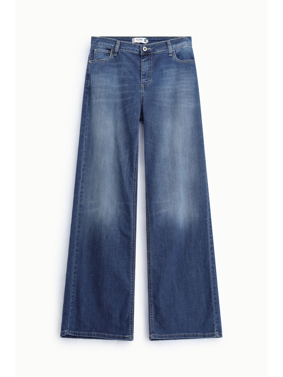 Jean jambe large taille normale Bleu Please