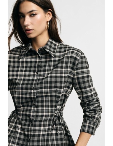 Chemise à carreaux à taille coulissée – Please...