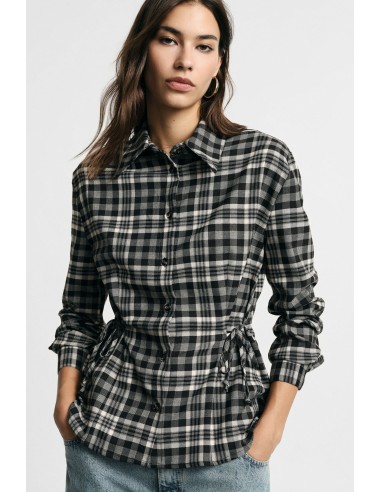 Chemise à carreaux à taille coulissée – Please...