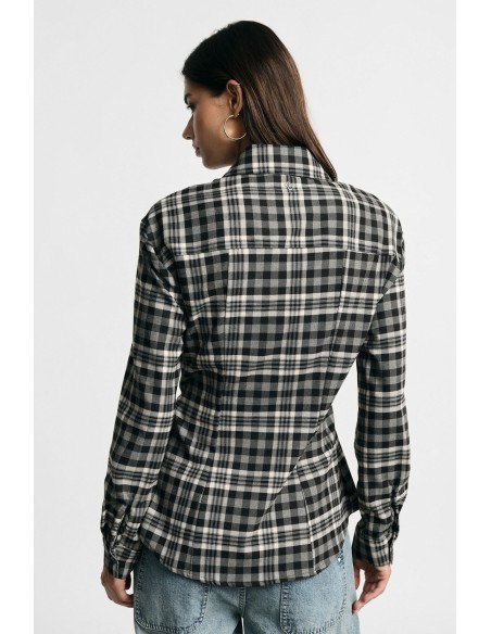Chemise à carreaux à taille coulissée – Please Femme