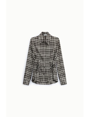 Chemise à carreaux à taille coulissée – Please...