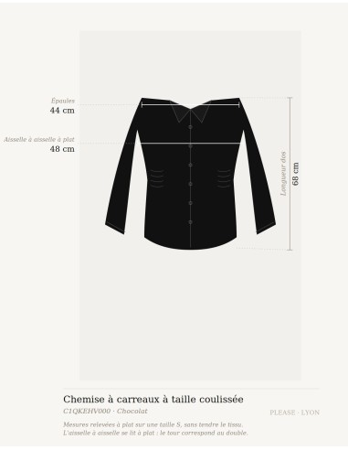 Chemise à carreaux à taille coulissée – Please...