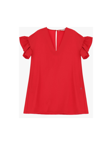 Please Femme robe trapeze Baby-doll a manches volantée