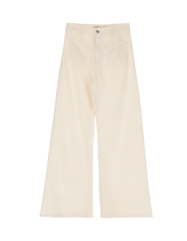 Please Femme jean flare a poches plaquées en denim stretch